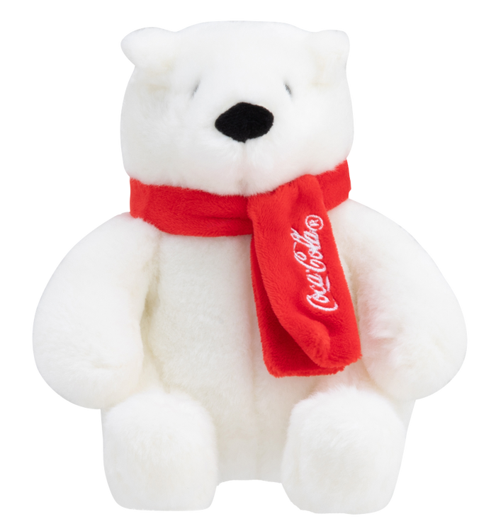 Coca-Cola Polar Bear with Scarf Plush - 6"