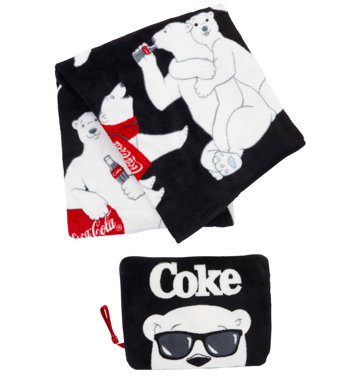 Coca-Cola Polar Bear Travel Blanket
