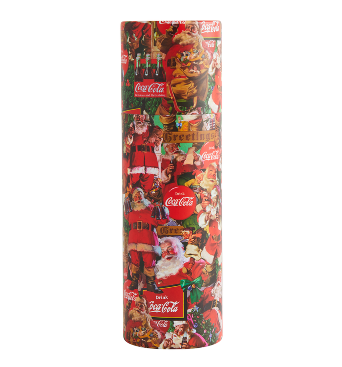 Coca-Cola Santa Collage Bottle Gift Tube