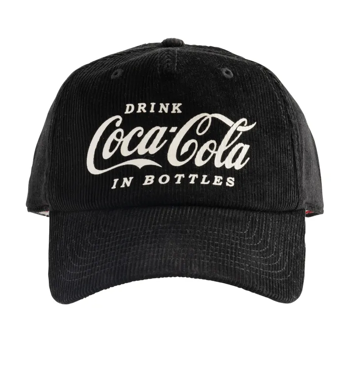 Coca-Cola Printed Script Corduroy Baseball Cap