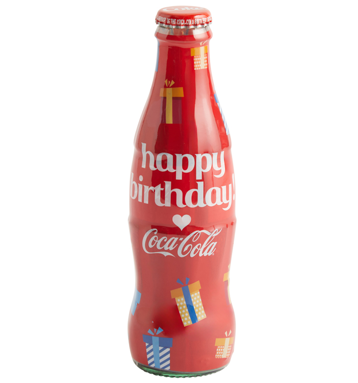 Coca-Cola Happy Birthday Full Wrap Collectible Bottle