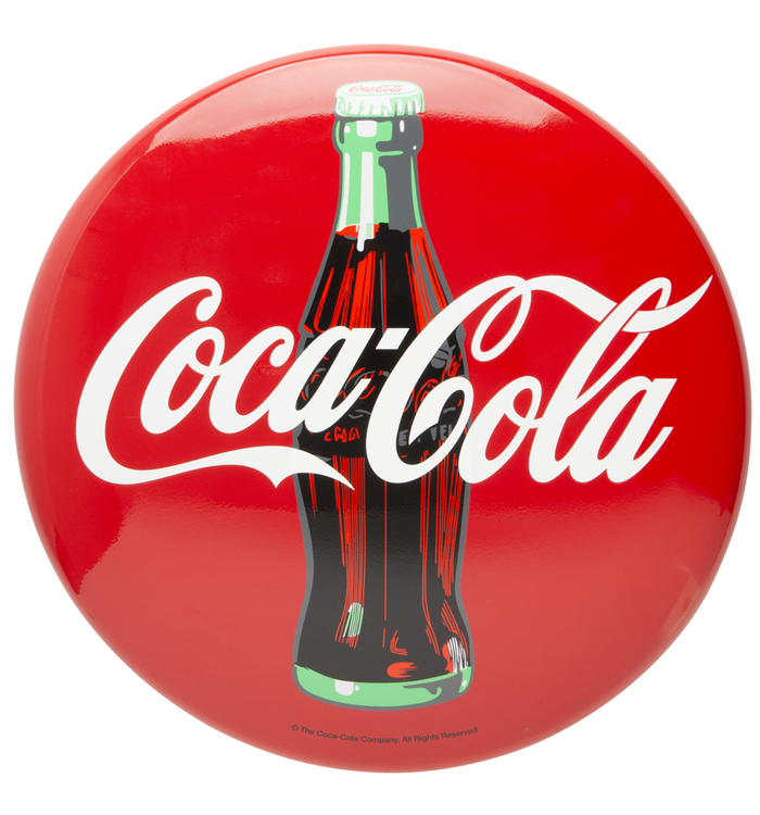 Coca-Cola Bullseye Metal Sign