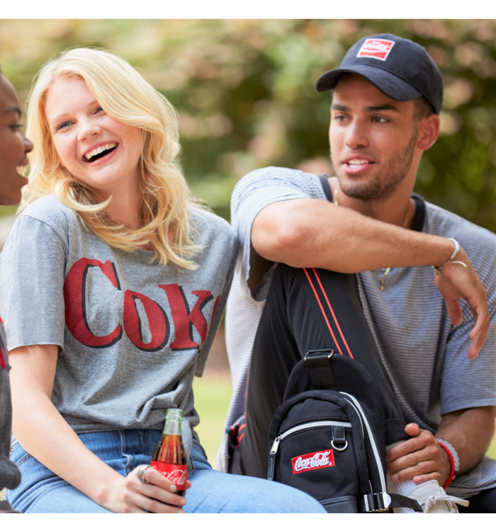 Coca-Cola Cross Body Black Mini Backpack
