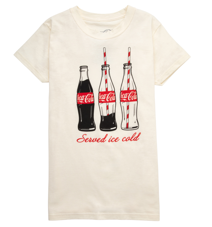 Coca-Cola Junior Women's Bottle Straw Tee