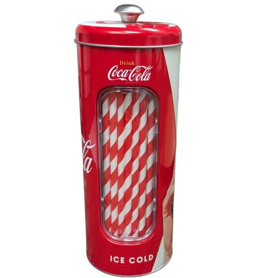 Coca-Cola Galvanized Tin Bottle Straw Holder
