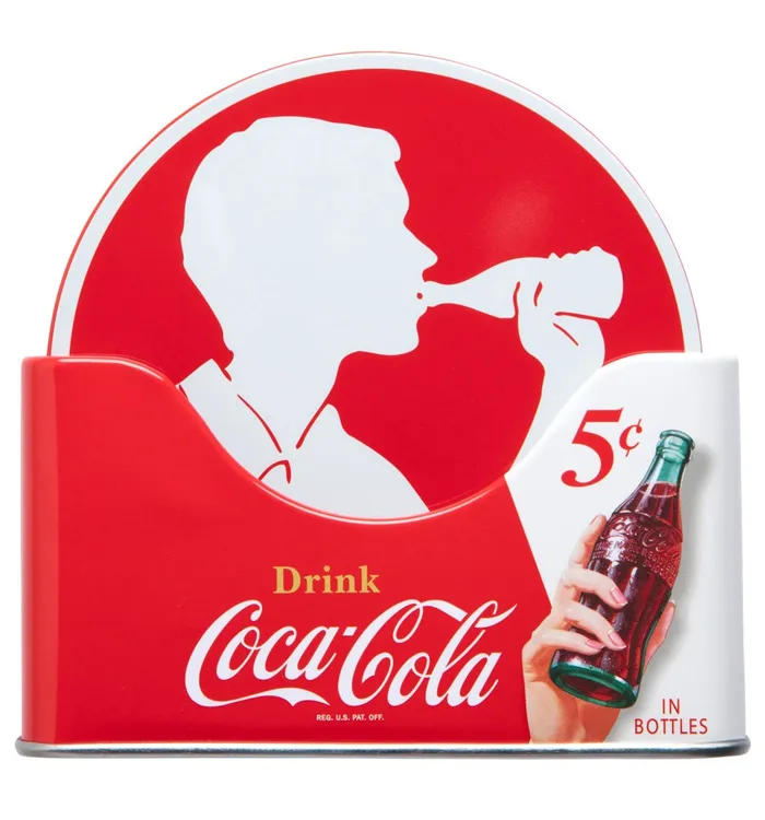 Coca-Cola Galvanized Tin Coaster Set