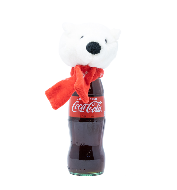 Coca-Cola Polar Bear Plush Bottle Topper