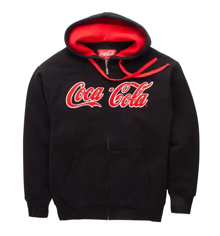 Coca-Cola Full Zip Script Unisex Hoodie