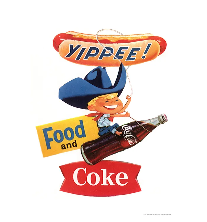 Coca-Cola Yippee Boy Art Print Poster