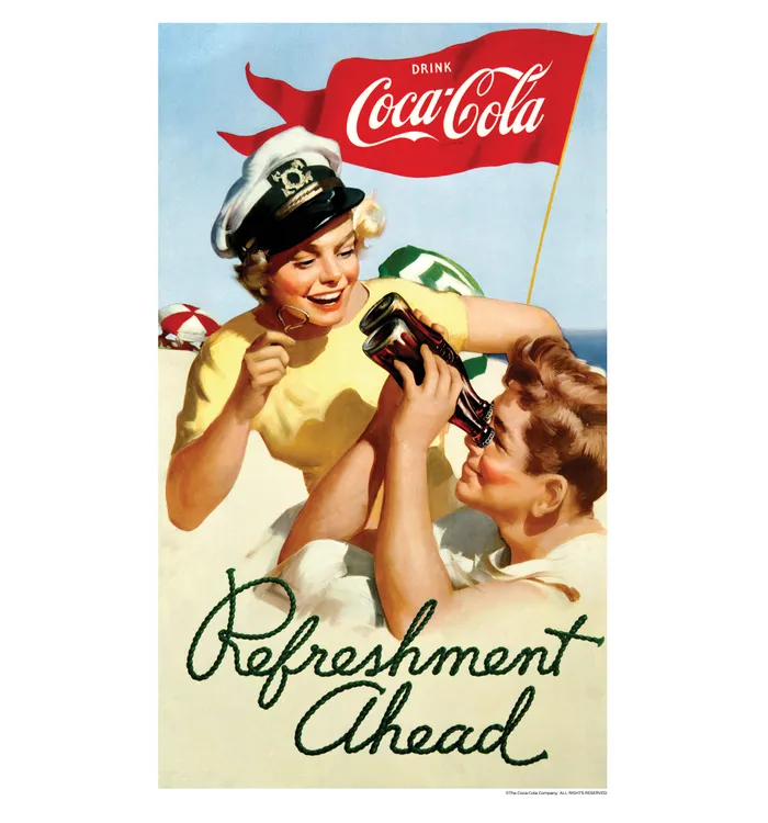 Coca-Cola Sailor Girl Art Print Poster