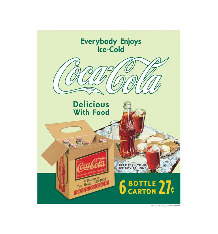 Coca-Cola Delicious With Food Art Print Poster