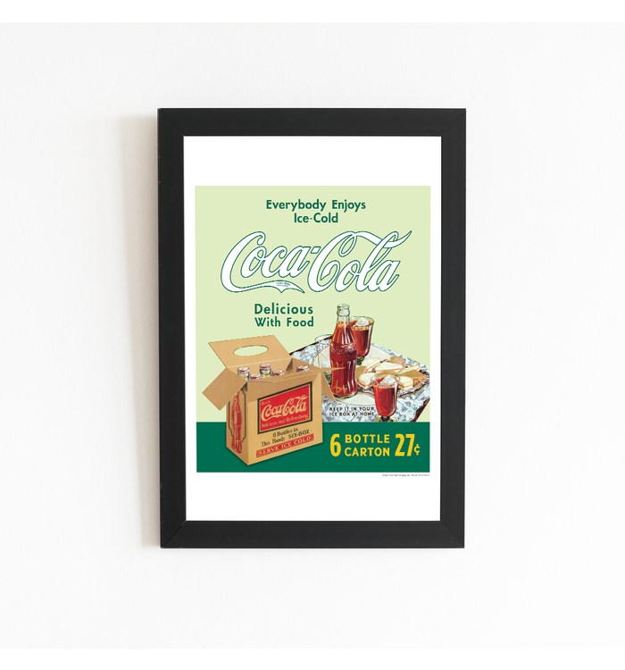 Coca-Cola Delicious With Food Art Print Poster
