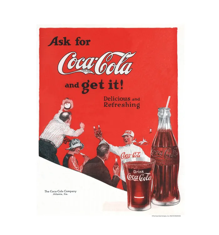 Coca-Cola Baseball Art Print Poster