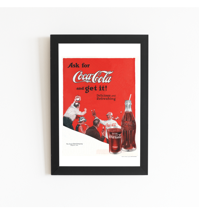 Coca-Cola Baseball Art Print Poster