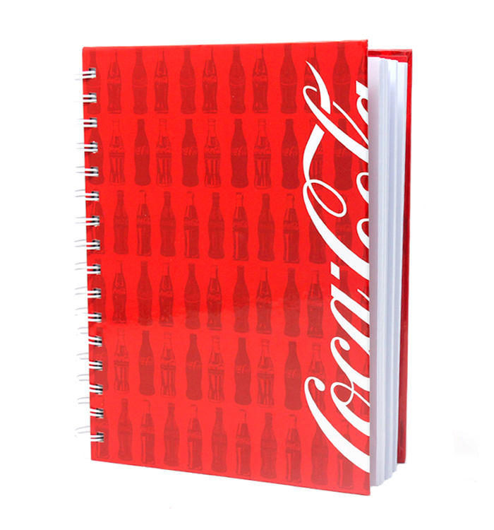 Coca-Cola Bottle Print W/Script Notebook