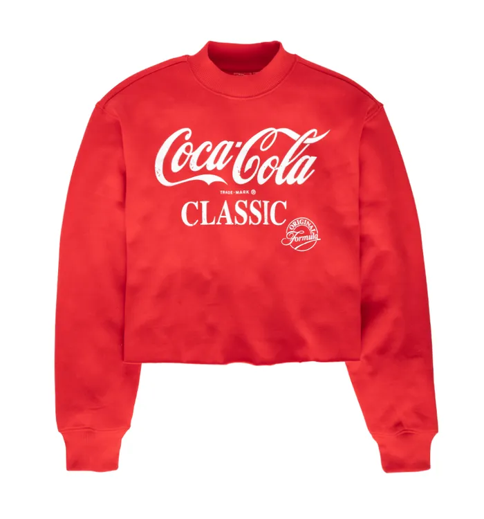 Coca-Cola Women's Mock Crew Fleece