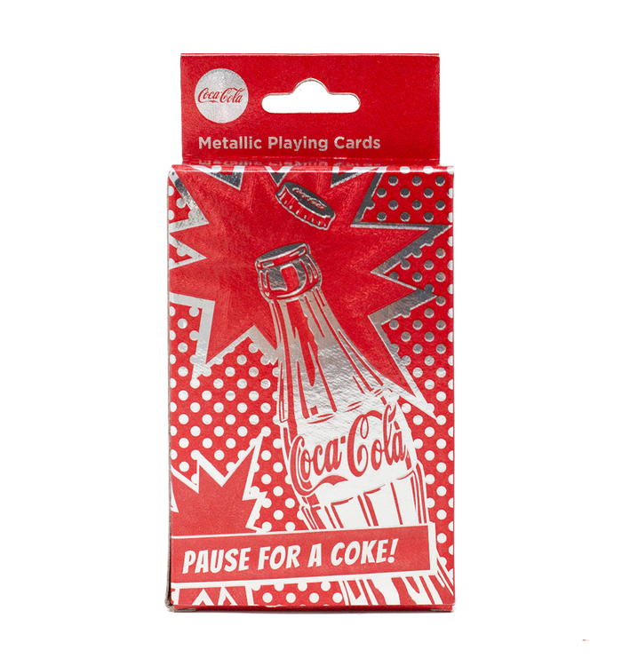 Coca-Cola Metallic Red Pop Playing Cards