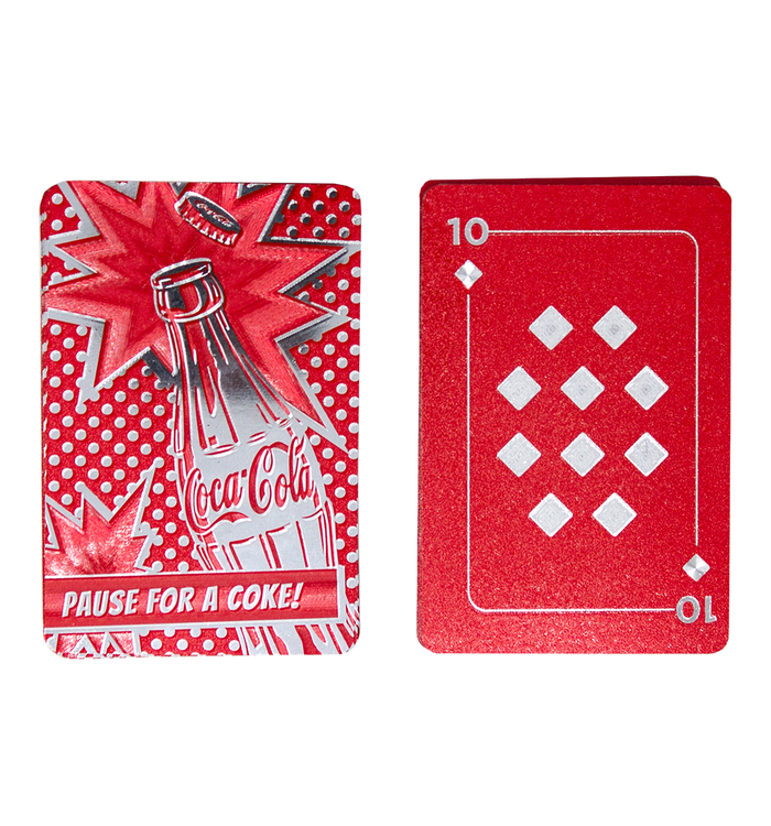 Coca-Cola Metallic Red Pop Playing Cards