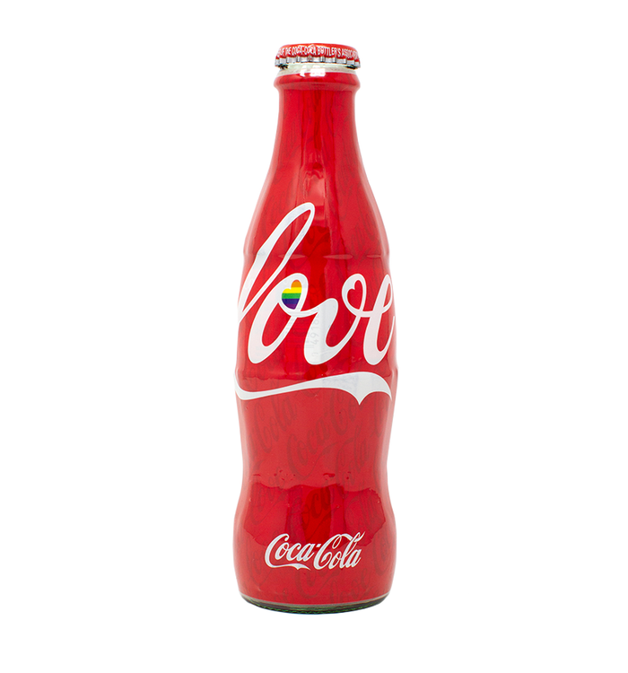 Coca-Cola Love Script Full Wrap Collectible Bottle