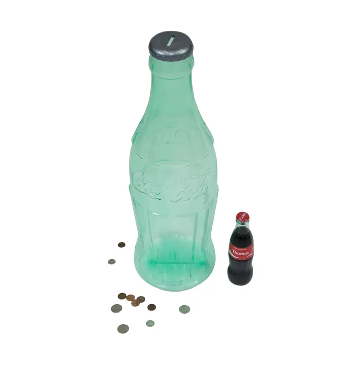 Coca-Cola Green Contour Bottle Bank - 20"