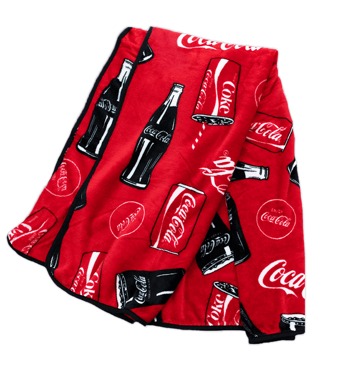 Coca-Cola Icons Red Plush Blanket