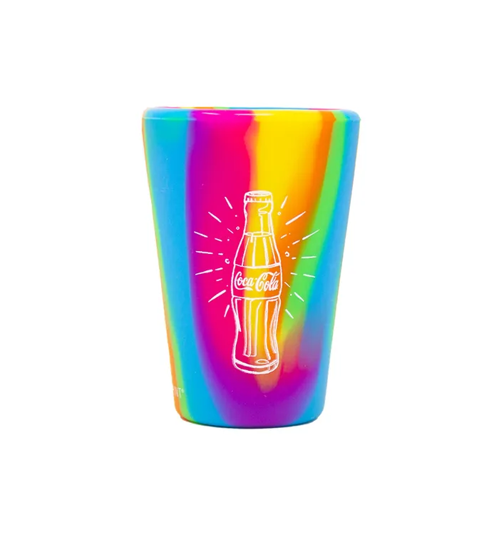 Coca-Cola Silipint Tie Dye  Shot Glass