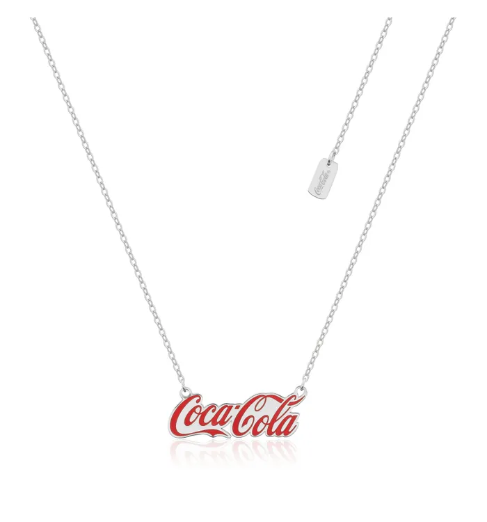 Coca- Cola Script Necklace White Gold