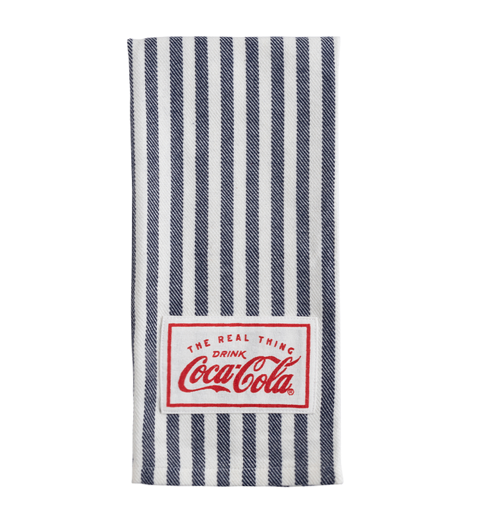 Coca-Cola Striped Kitchen Towel