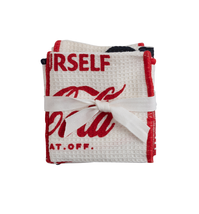 Coca-Cola Set of 3 Waffle Dish Cloths