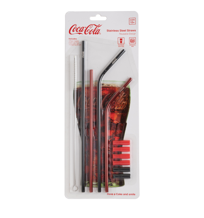 Coca-Cola Stainless Steel Straws