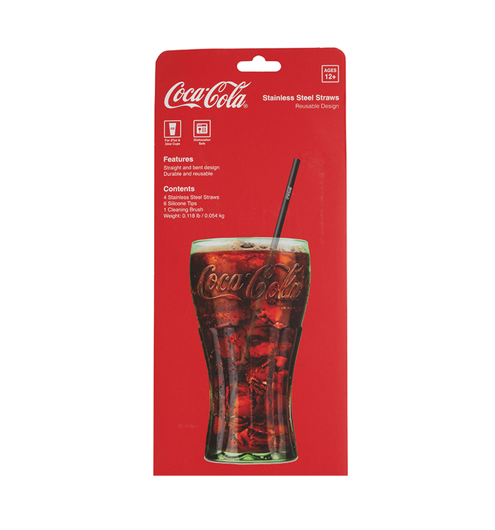 Coca-Cola Stainless Steel Straws