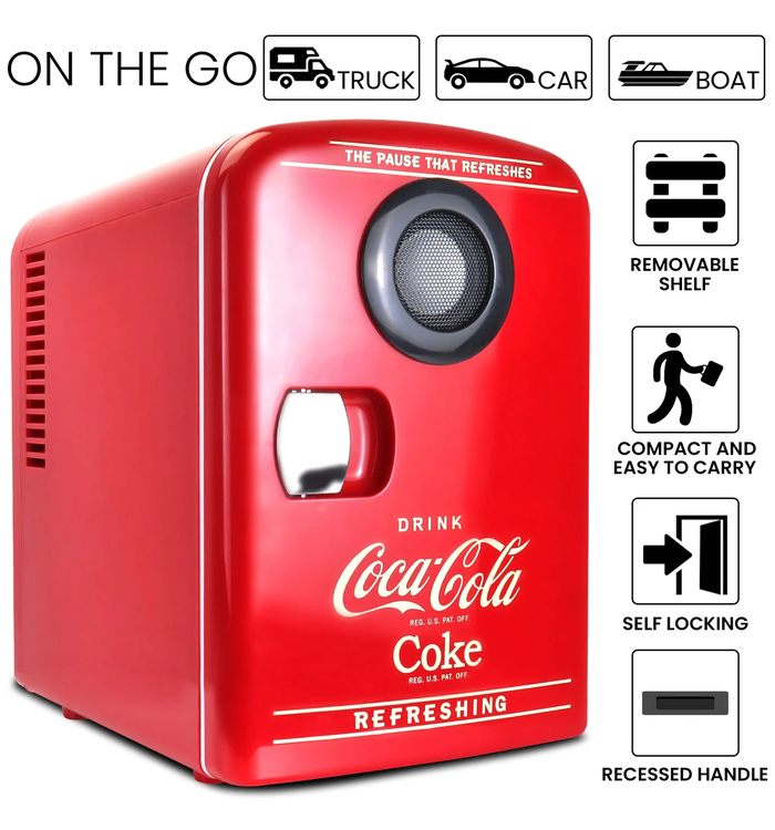 Coca-Cola Personal Fridge w/WIFI Speakers