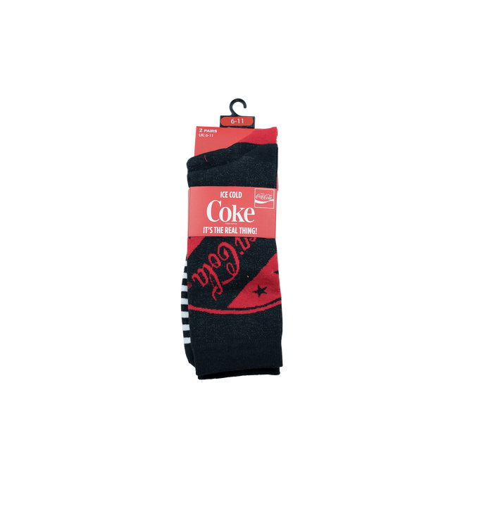 Coca-Cola Script Men's Socks - 2PK