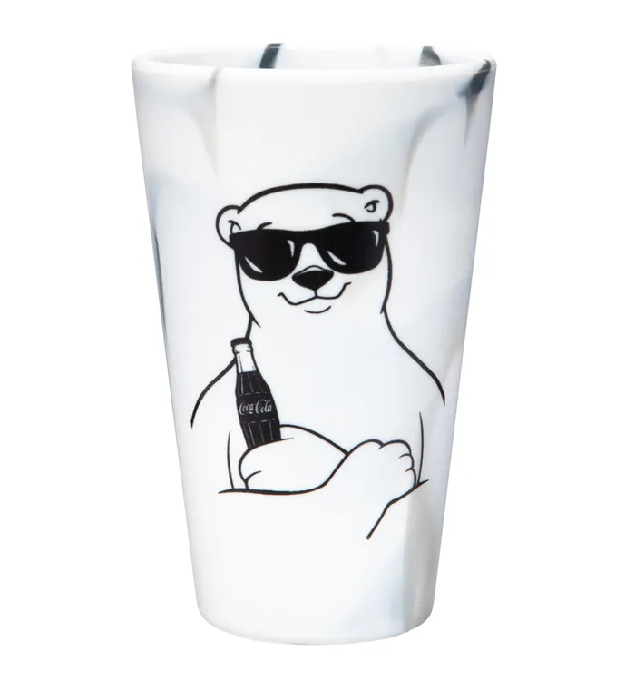Coca-Cola Polar Bear Marble Silipint Tumbler 16oz