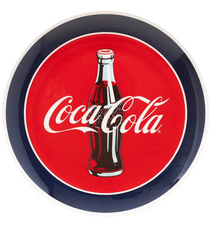 Coca-Cola Melamine Plate Red Blue